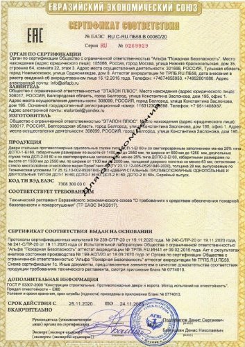 553 - ДМП-01-EI60-700*2100 (сплошного сечения) фото 5